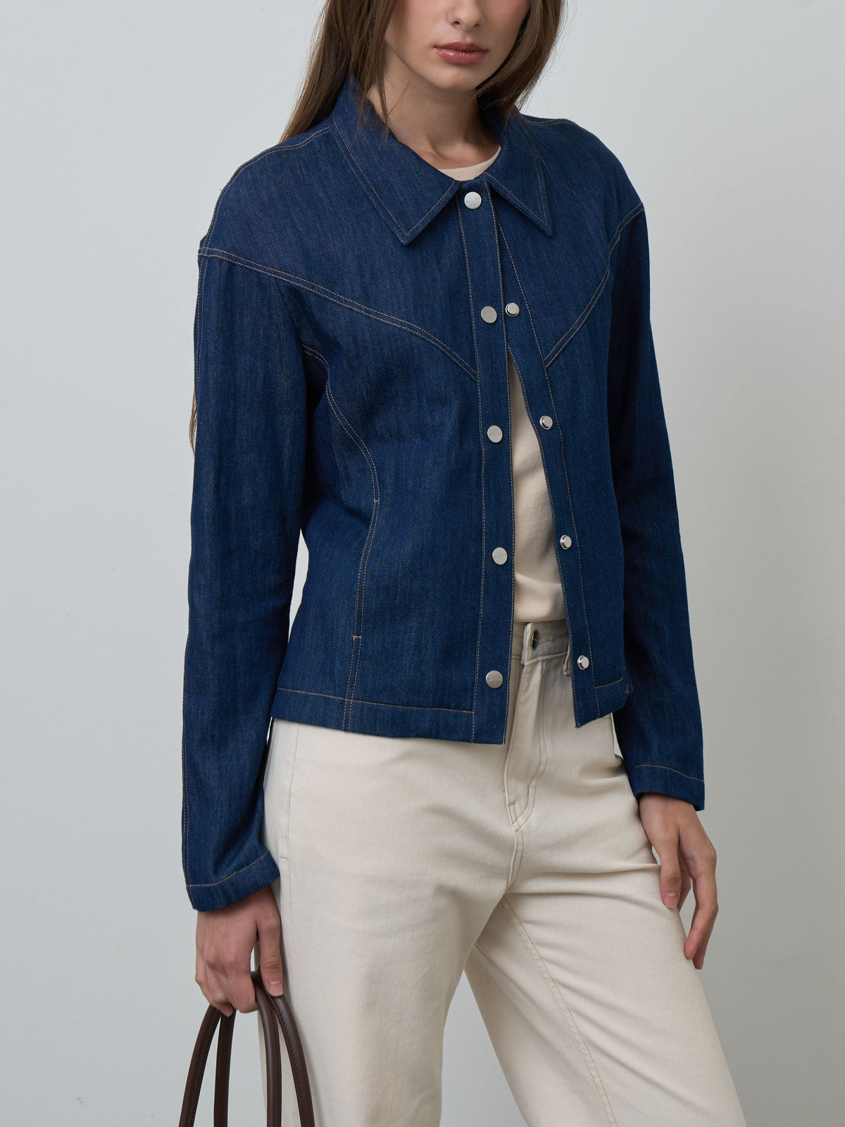JACKET CROPPED MN FW26 Dark Denim