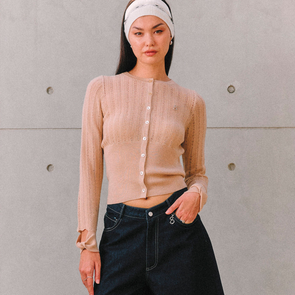 CARDIGAN Cropped (Imported Italian Wool Yarns)