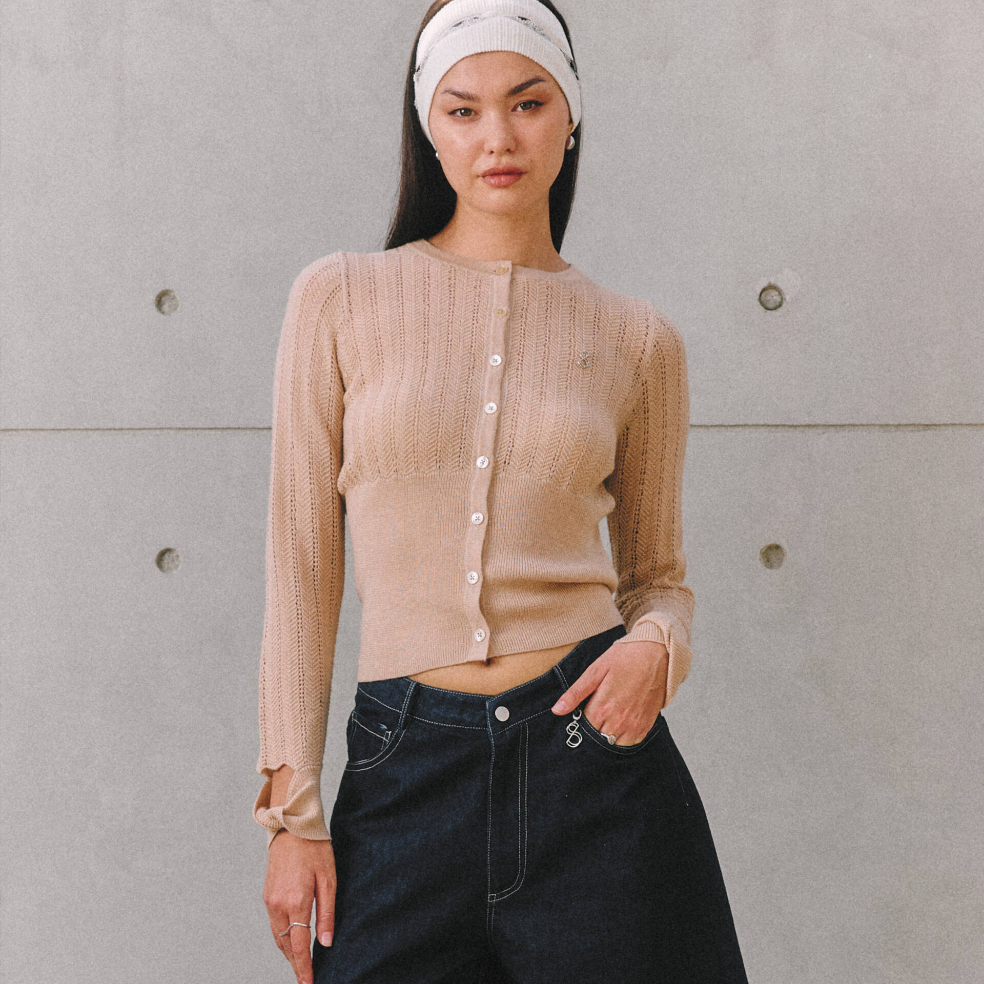 CARDIGAN Cropped (Imported Italian Wool Yarns)