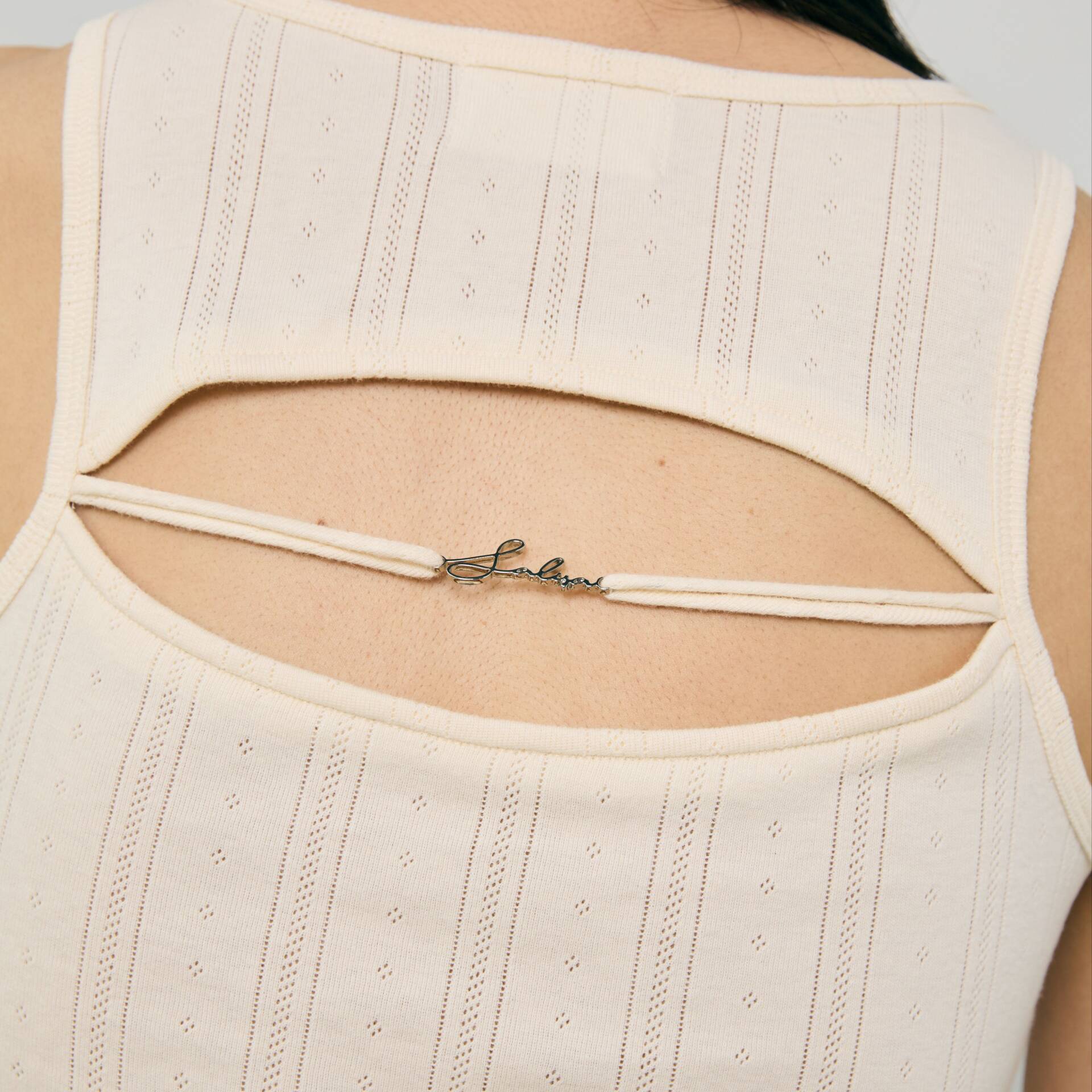 CORSET STRING TANK FW24 Ivory