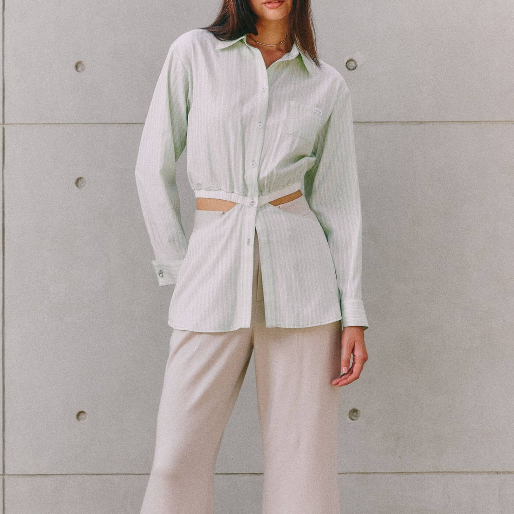 SHIRT CUT-OUT SS25 STRIPED (Removable bottom piece)
