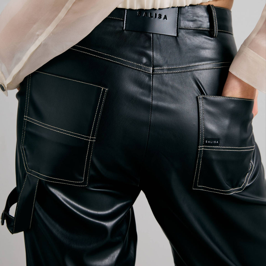 RIDE PANTS Mid-Rise Vegan Leather