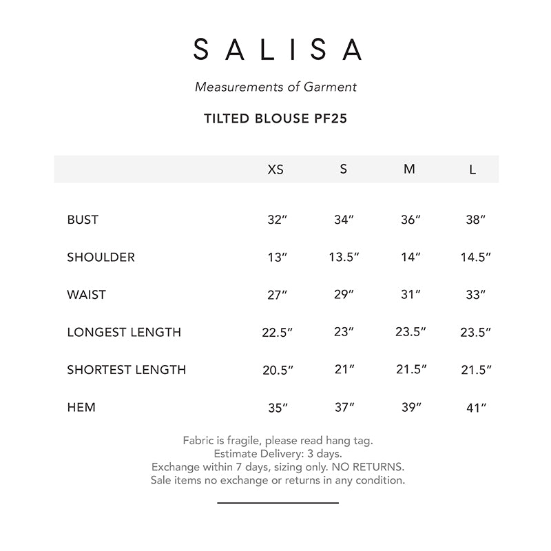 TILTED SLEEVELESS BLOUSE PF25