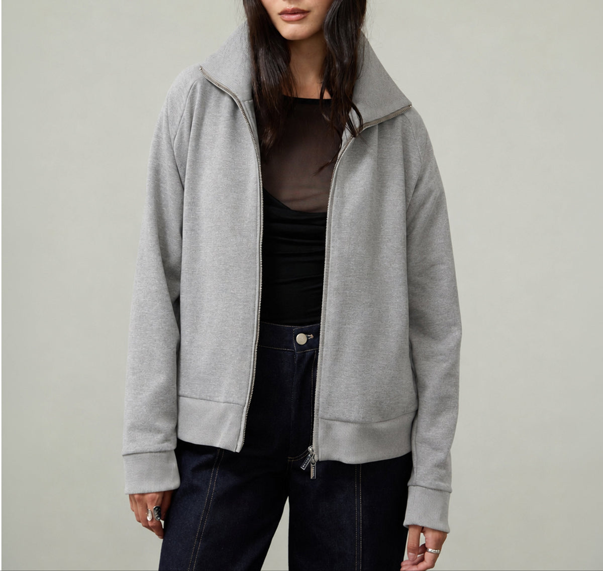SWEATER SS26 JERSEY ZIP-UP 2-WAY
