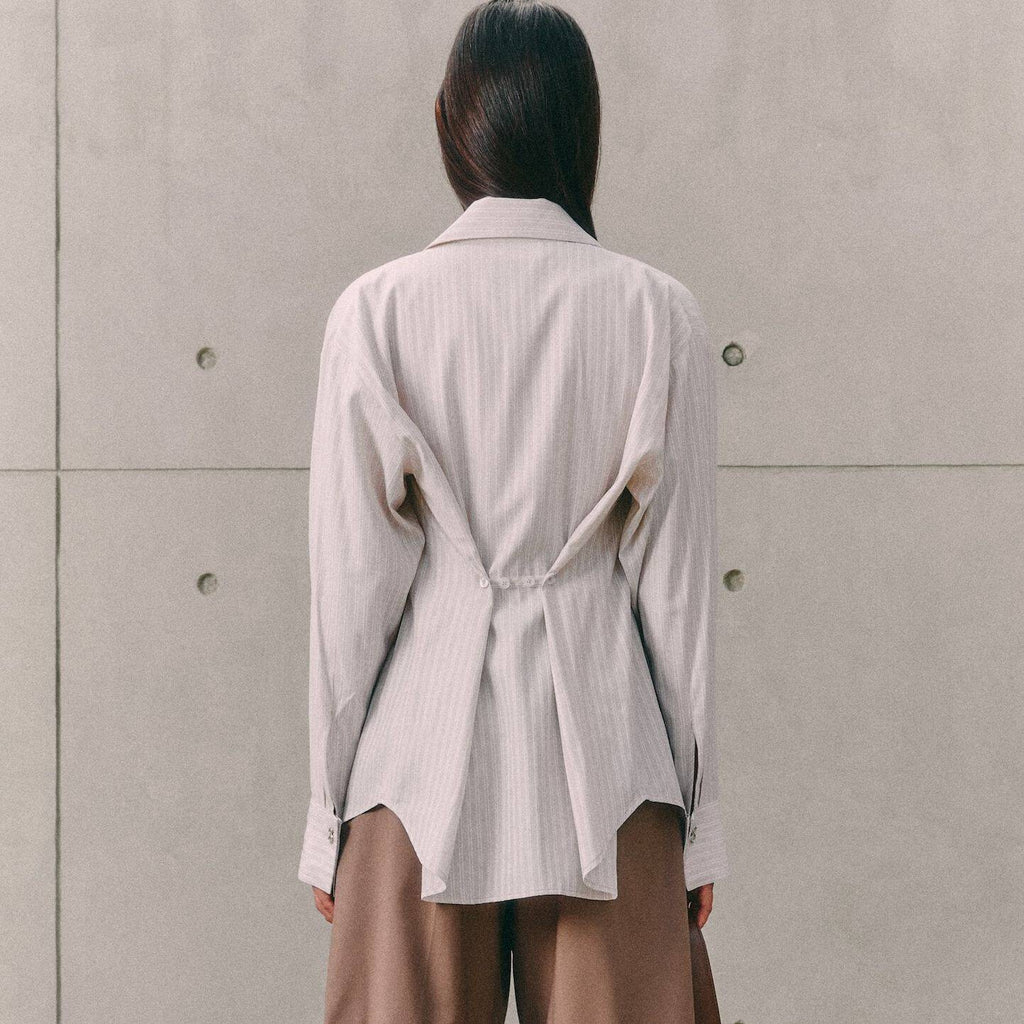 Oversized SHIRT SS25 Striped  (Back Adjustable Button)