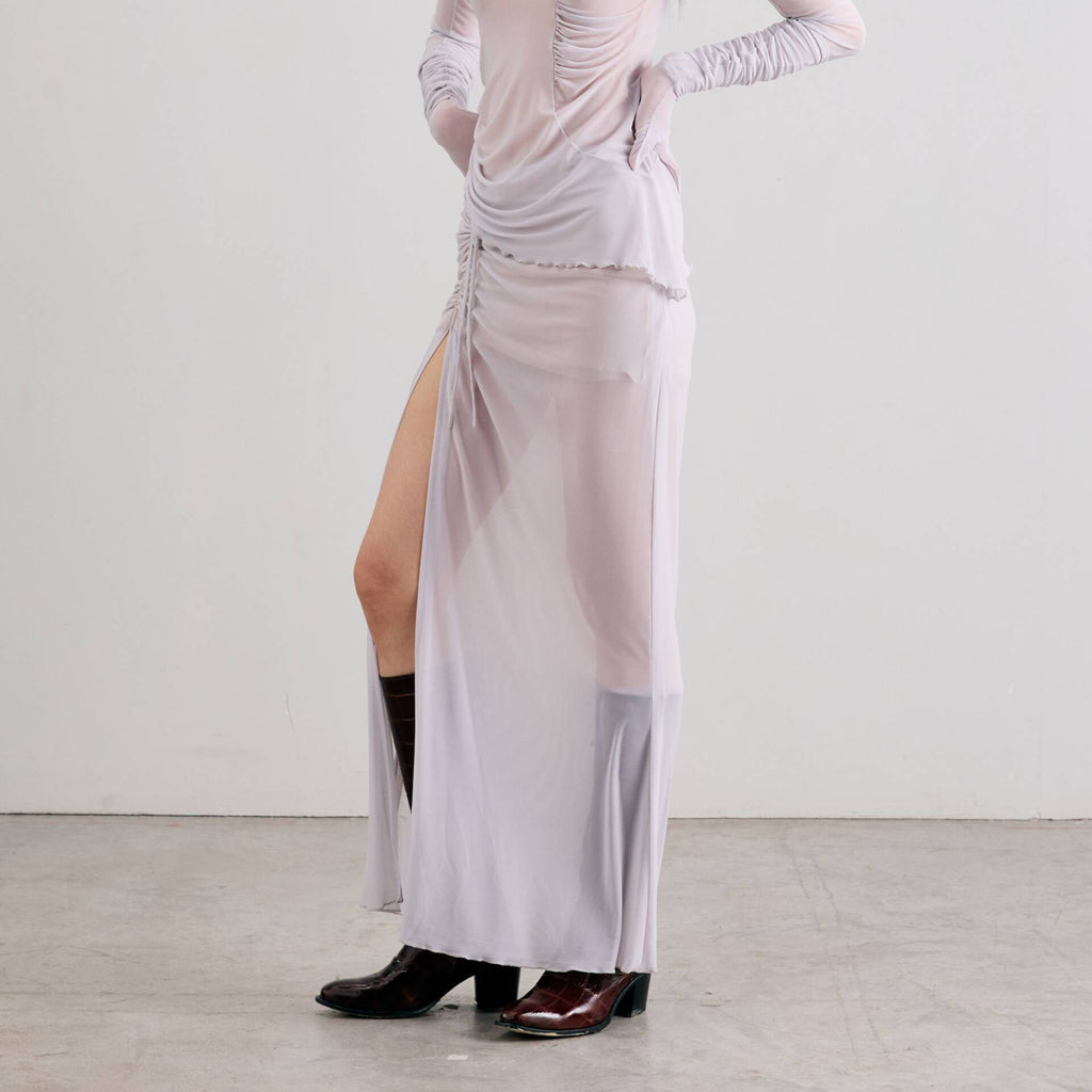 MESH FW24 Ruched Skirt Grey