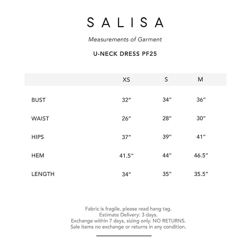 U-NECK DRESS PF25  Dark Denim