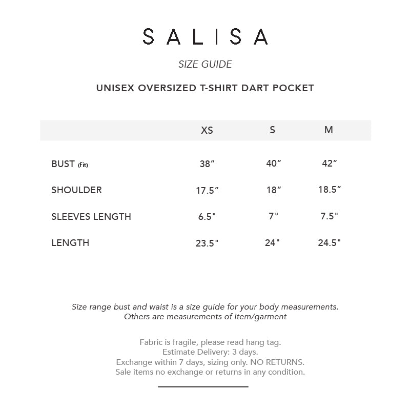 Unisex Oversized T-SHIRT DART POCKET FW24