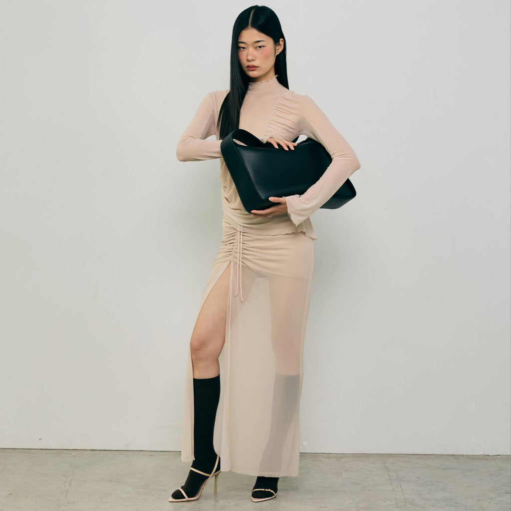 MESH FW24 Ruched Skirt Butter