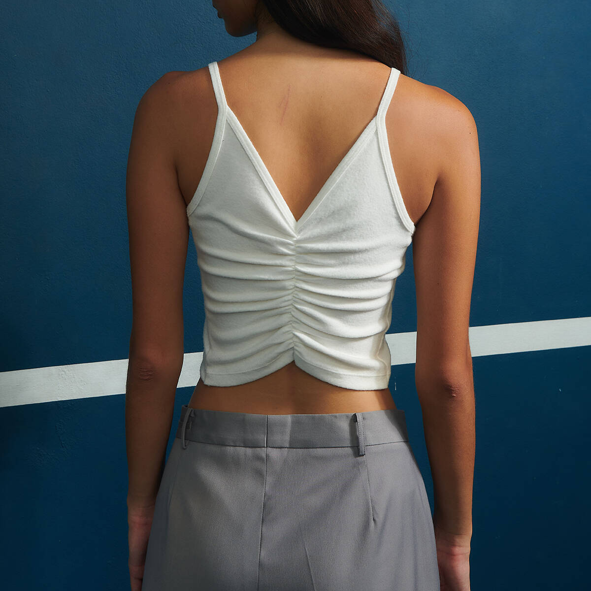 TANK SS24 Reversible Top White (front/back) Soft Brushed Jersey