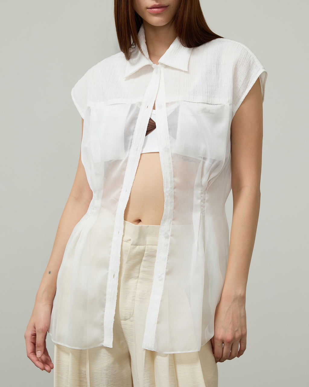 SHEER VEST SS26 Oversized