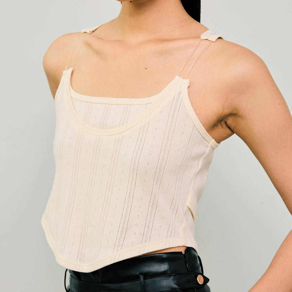 CORSET STRING TANK FW24 Ivory