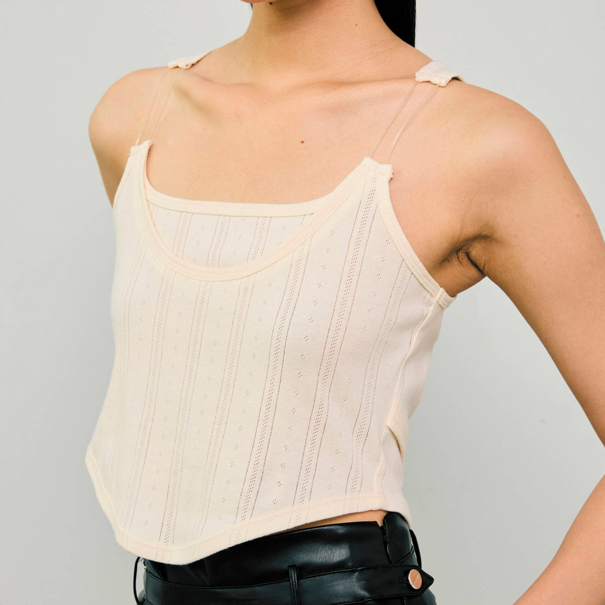 CORSET STRING TANK FW24 Ivory – SALISA