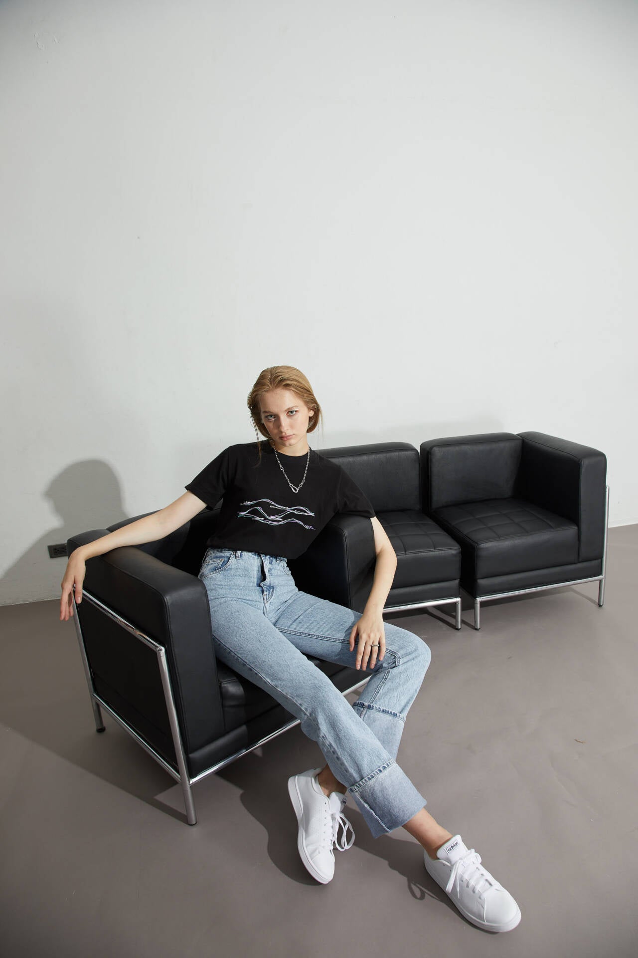 Jeans Flare/Folded Blue