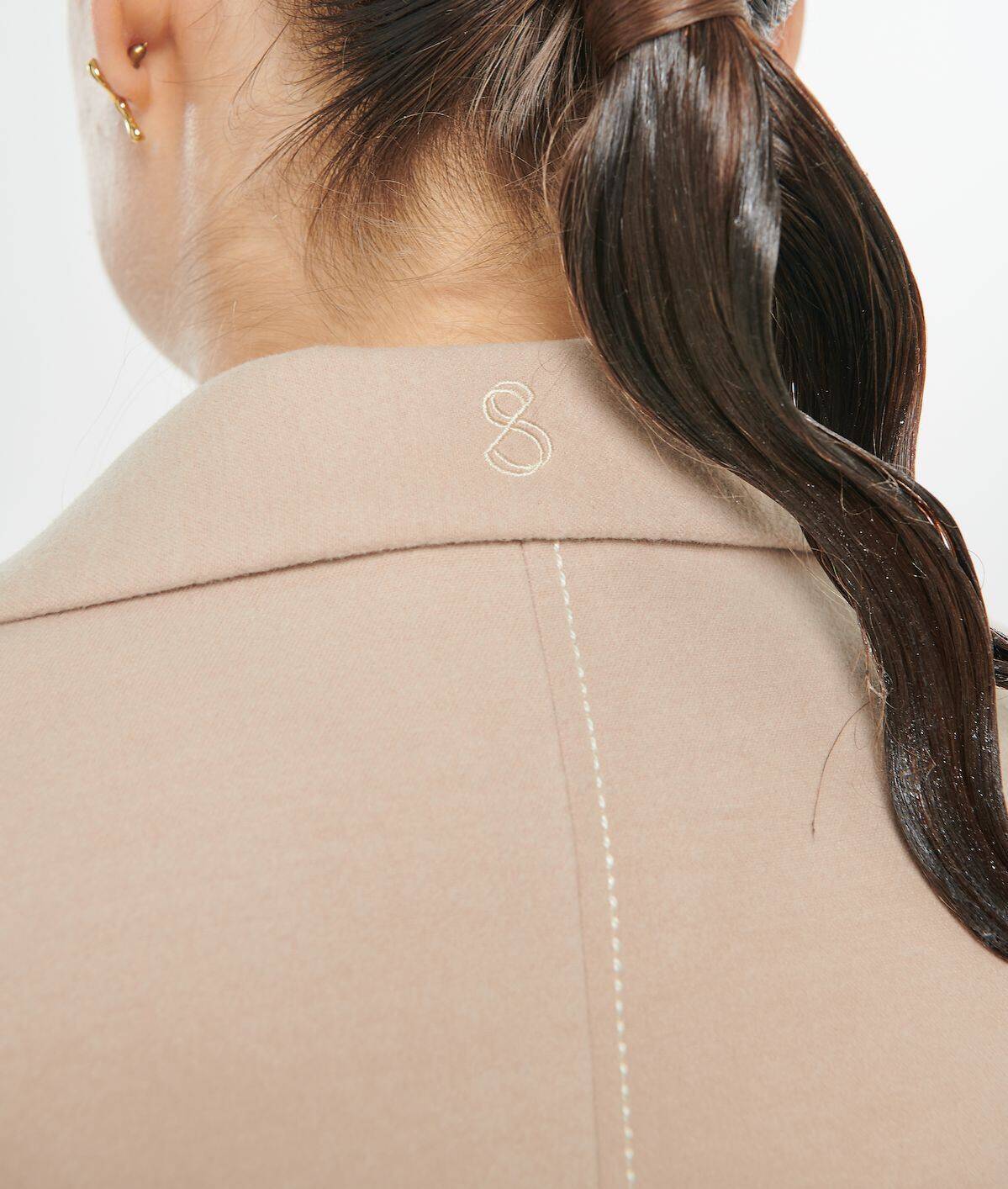 COAT Wool Ivory Double Lapel
