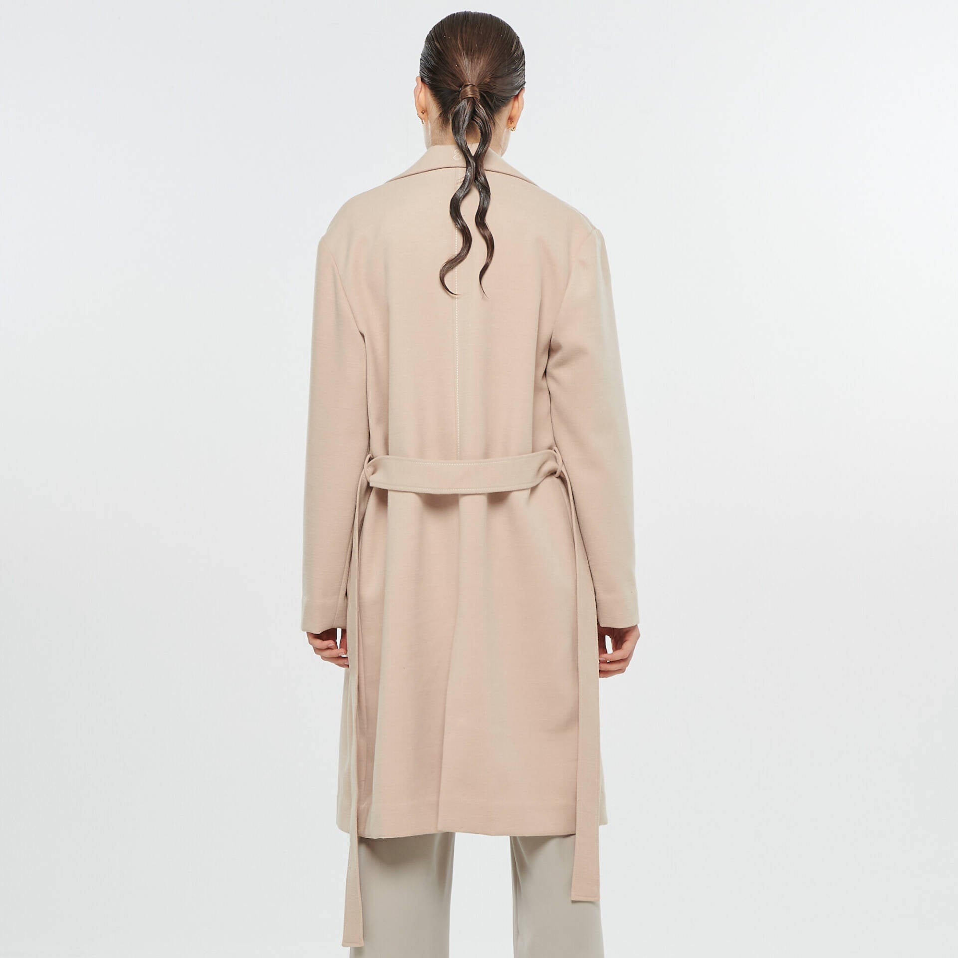 COAT Wool Ivory Double Lapel