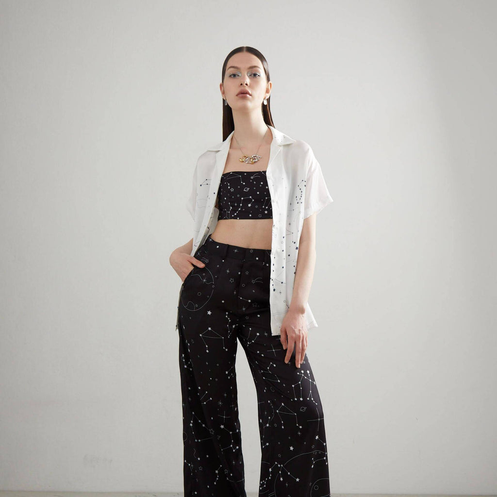 DAD SHIRT Zodiac White Loose-Fit