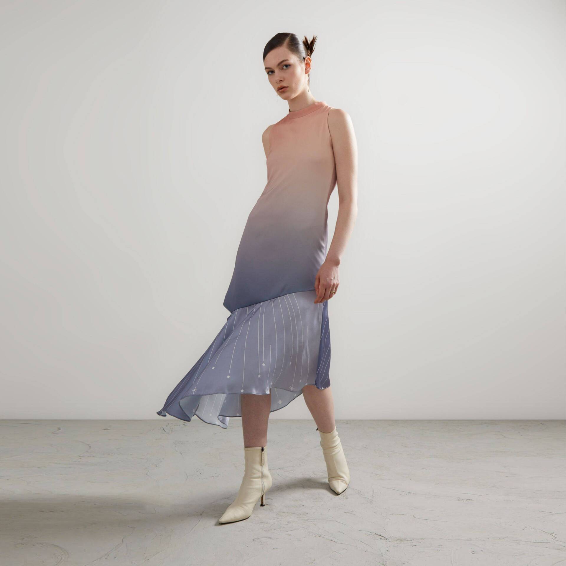 DRESS PF23 Ombre with Asymmetric Hem