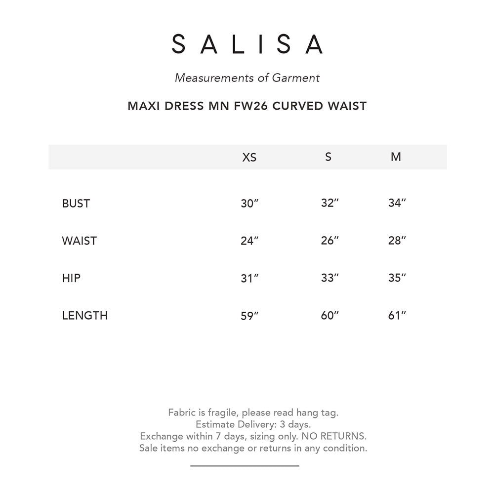 MAXI DRESS MN FW26 CURVED WAIST