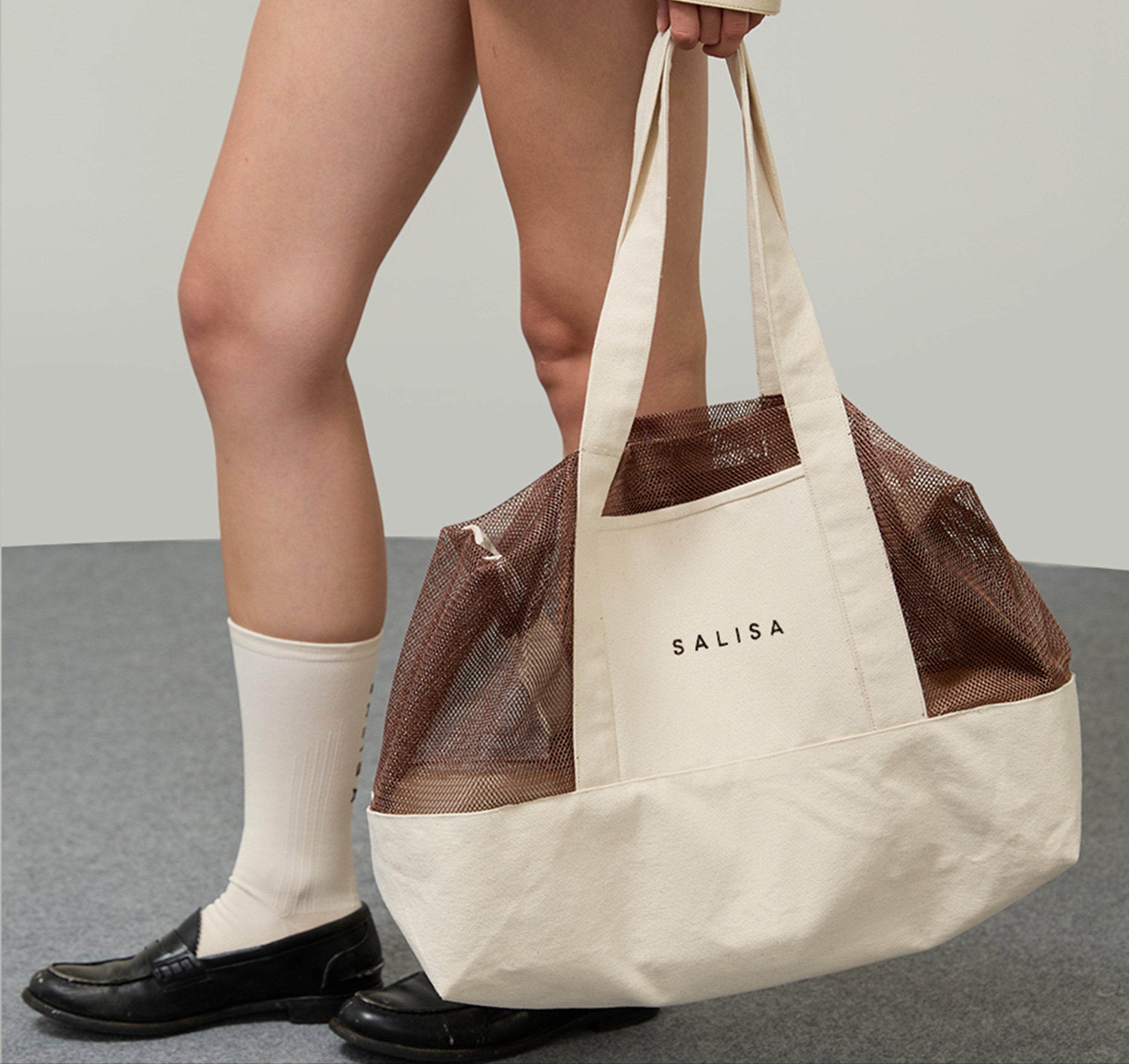 MESH CANVAS TOTE SS26 BAG