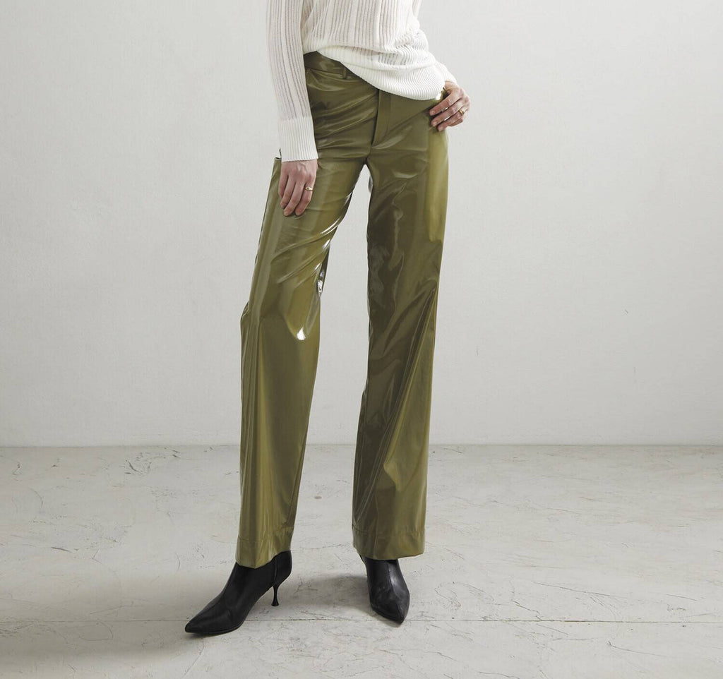 PANTS V Matcha Vegan Leather (Mid-Rise Waist)