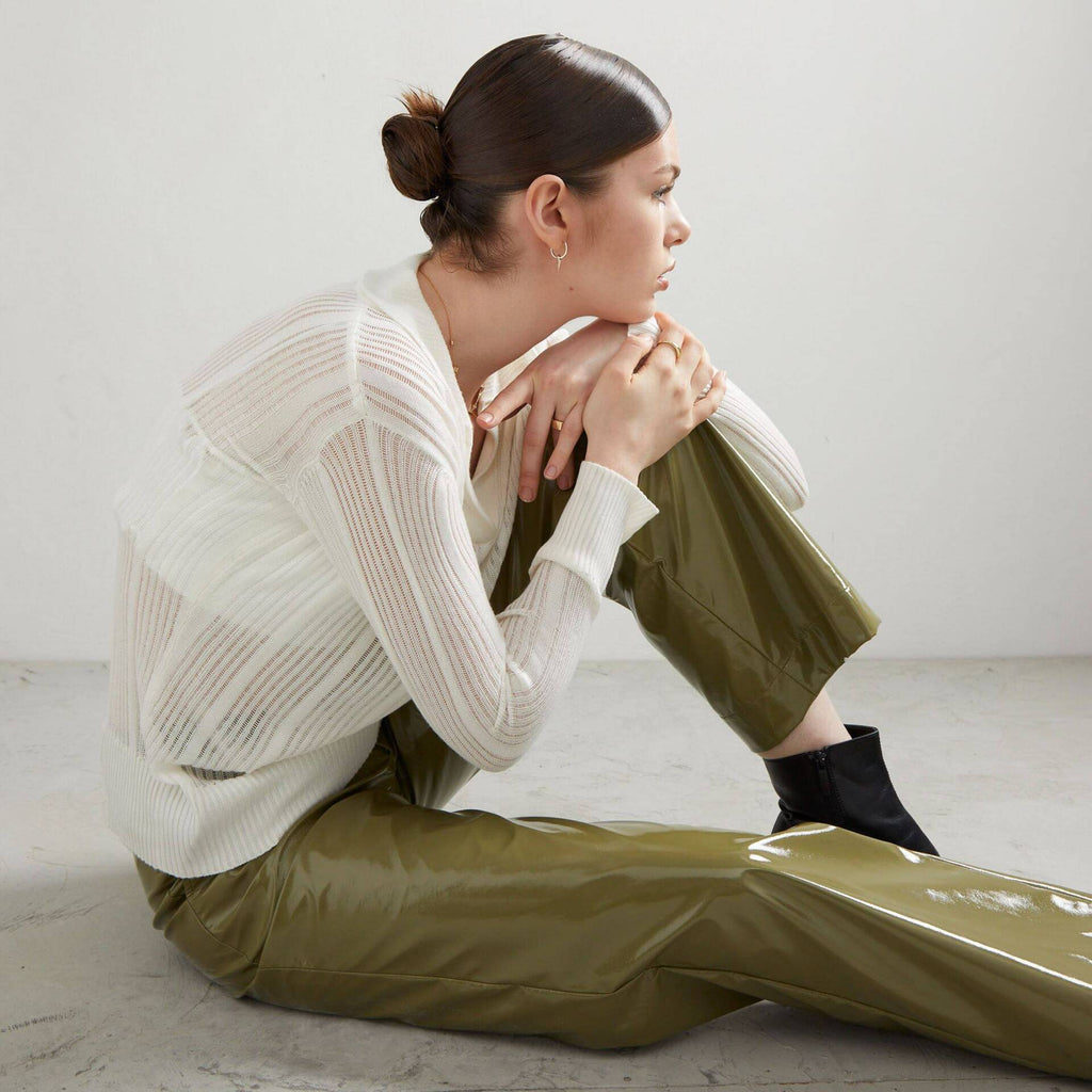 PANTS V Matcha Vegan Leather (Mid-Rise Waist)