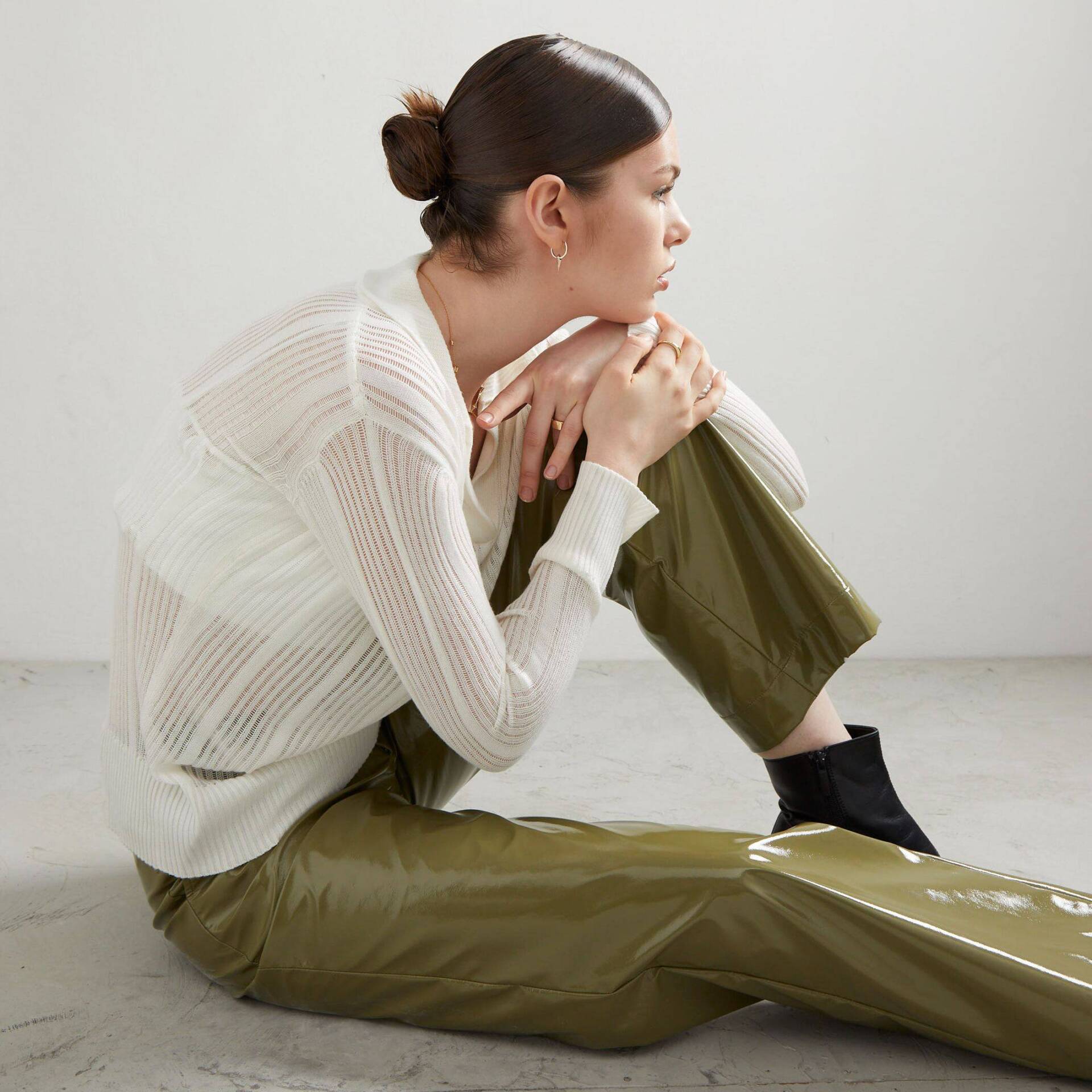 PANTS V Matcha Vegan Leather (Mid-Rise Waist)