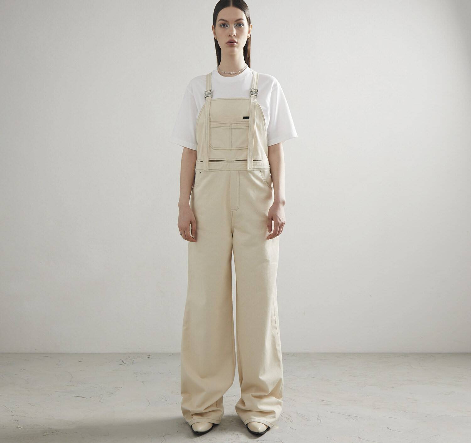Oversized OVERALLS Jumpsuit Ivory