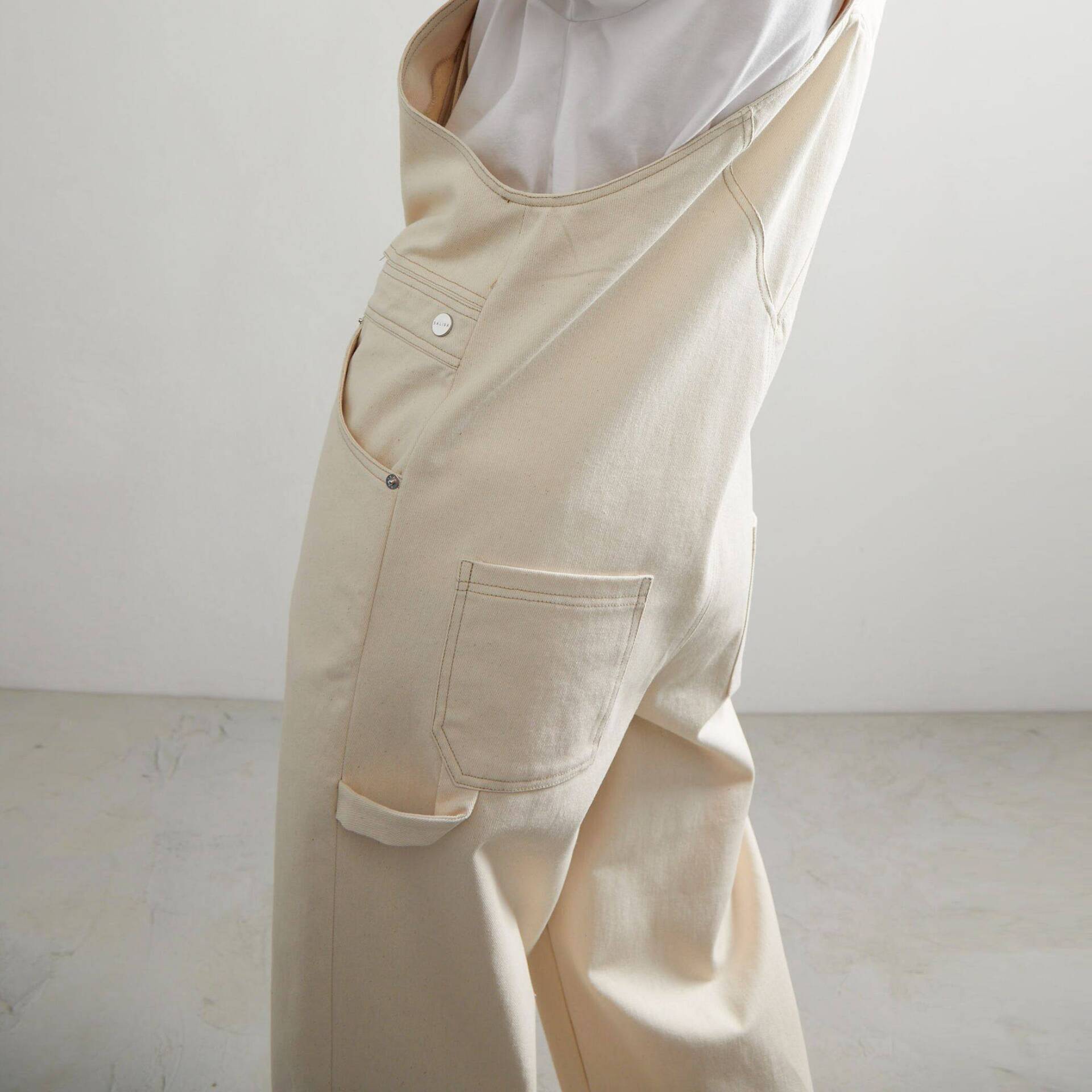 Oversized OVERALLS Jumpsuit Ivory
