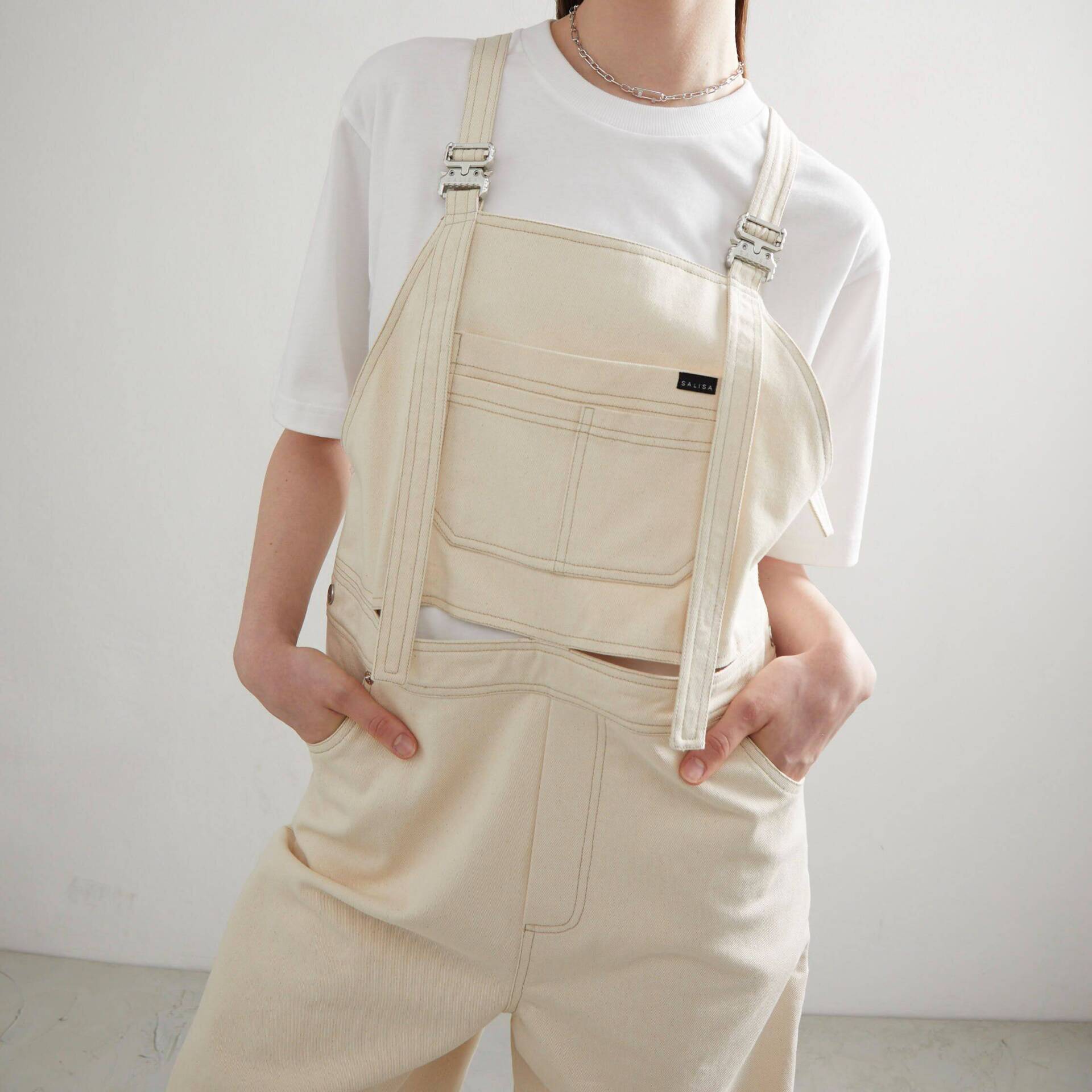 Oversized OVERALLS Jumpsuit Ivory