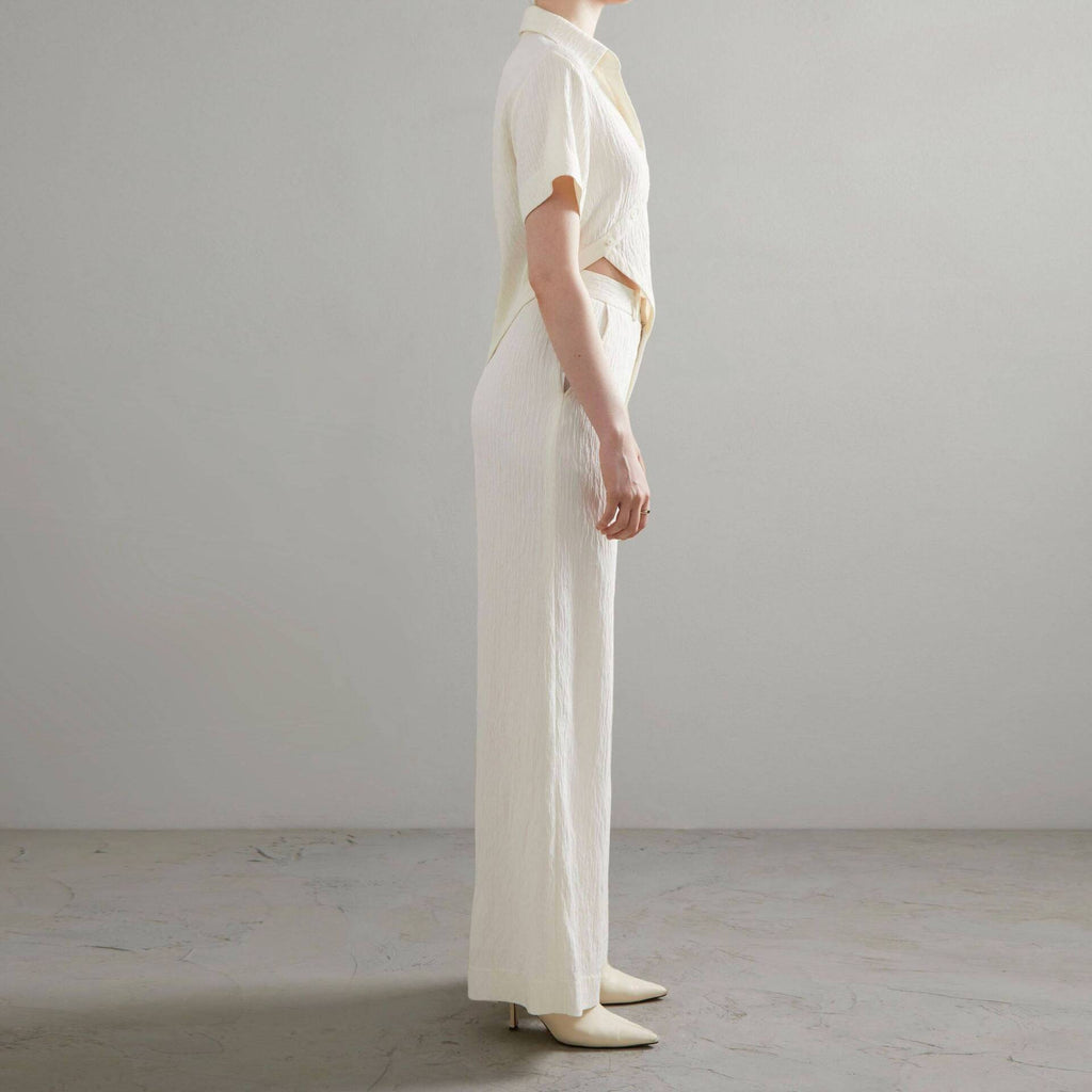 PANTS IRREGULAR PLEAT Ivory
