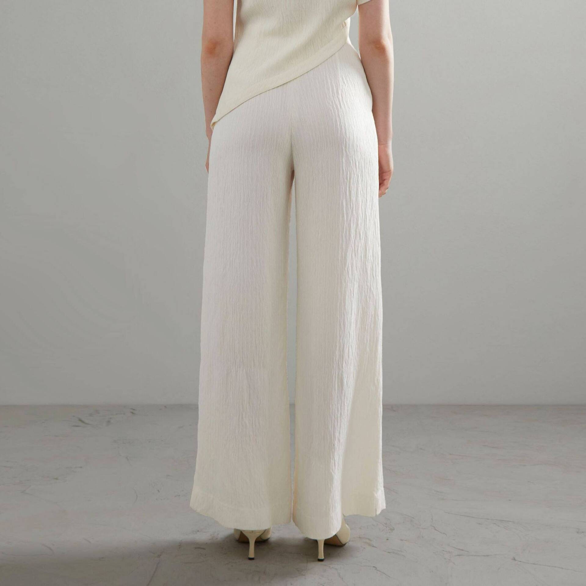 PANTS IRREGULAR PLEAT Ivory