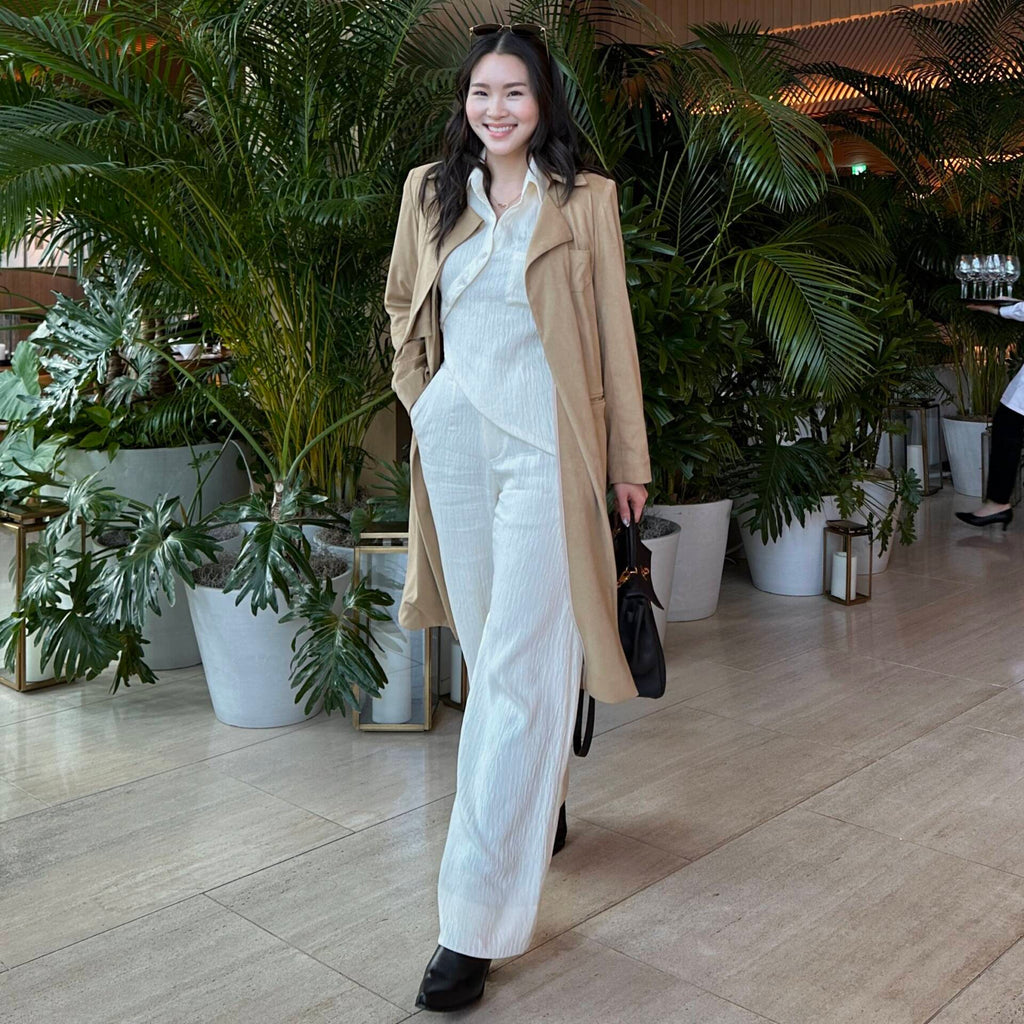 PANTS IRREGULAR PLEAT Ivory