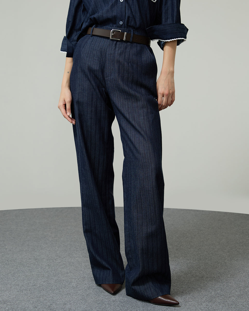 STRIPED PANTS SS26 Soft Denim