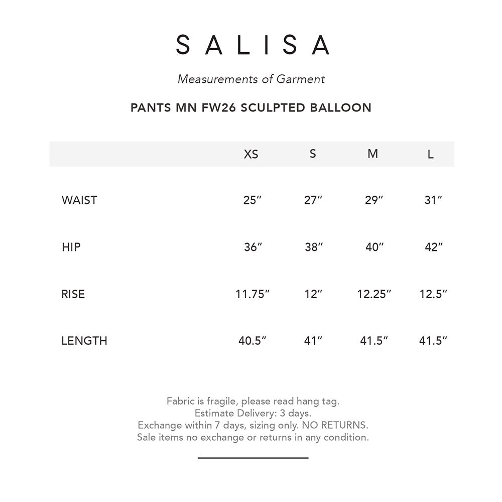 PANTS MN FW26 SCULPTED BALLOON
