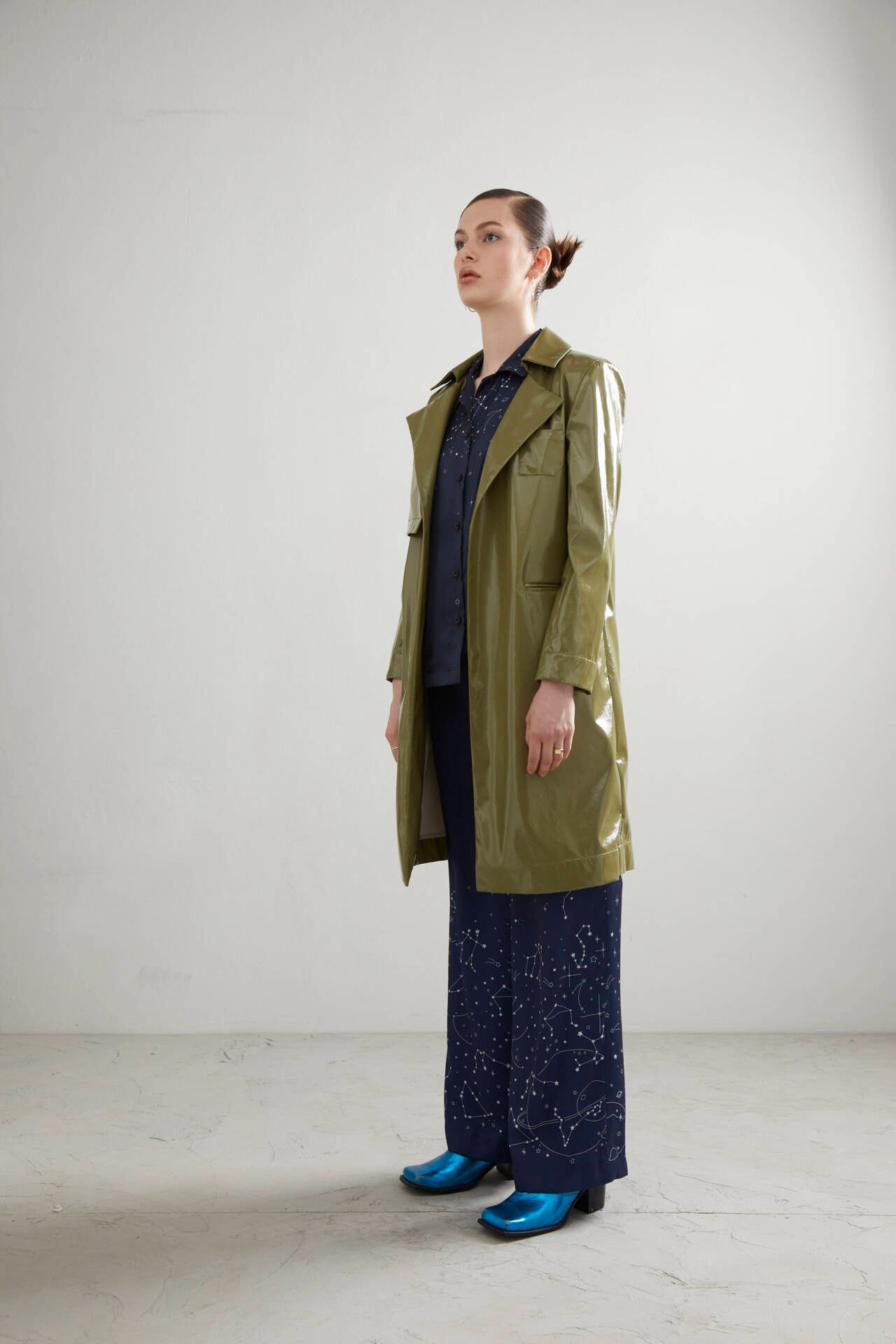 TRENCH COAT PF23 Matcha Vegan Leather