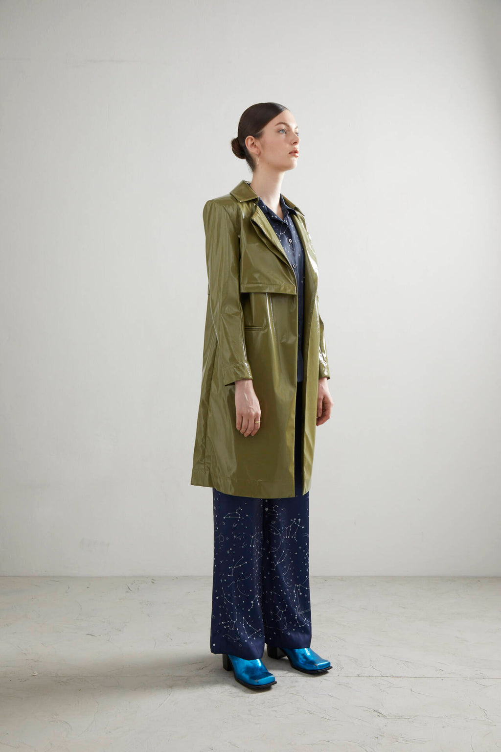 TRENCH COAT PF23 Matcha Vegan Leather