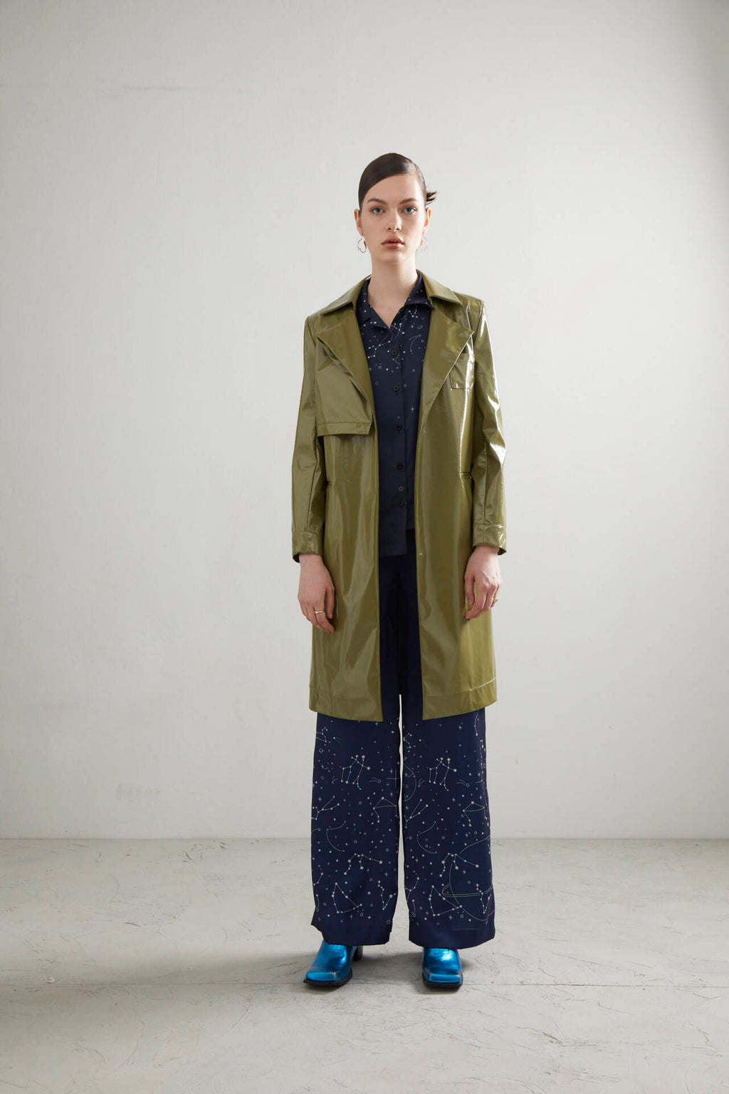 TRENCH COAT PF23 Matcha Vegan Leather