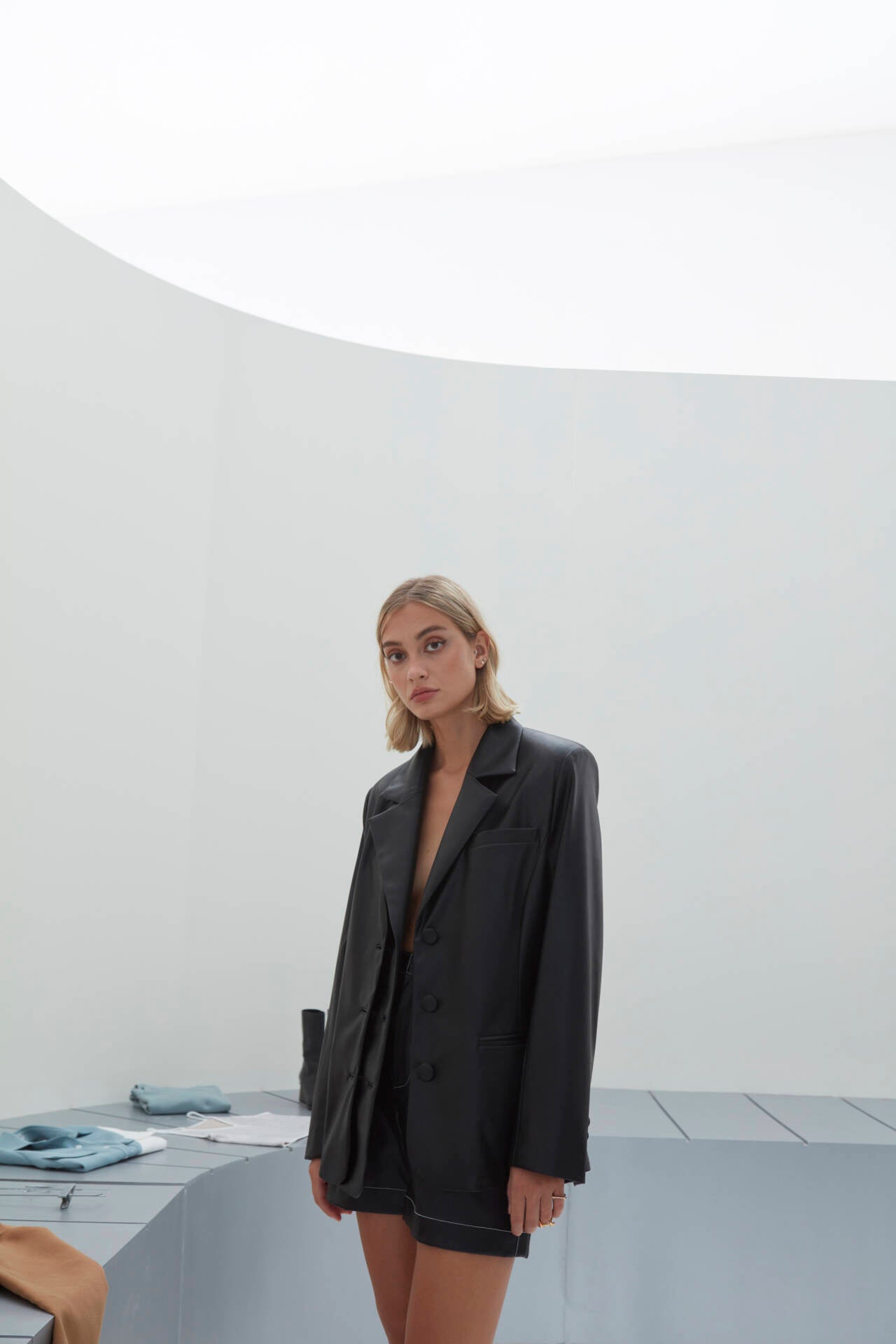 Blazer02 Vegan Leather Black