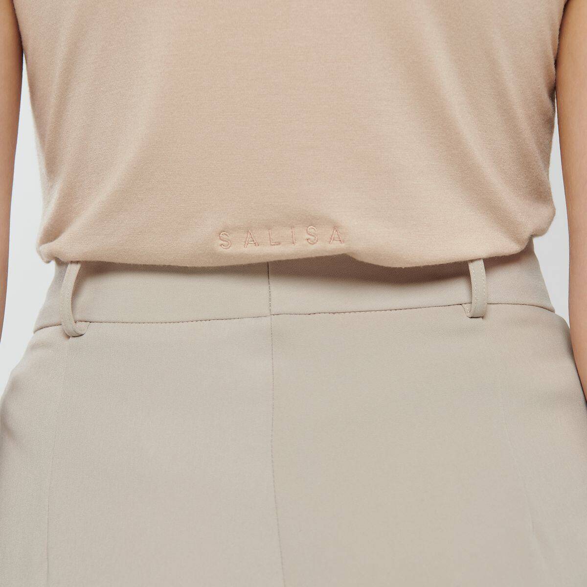 Basic Soft Modal T-SHIRT Logo Cream