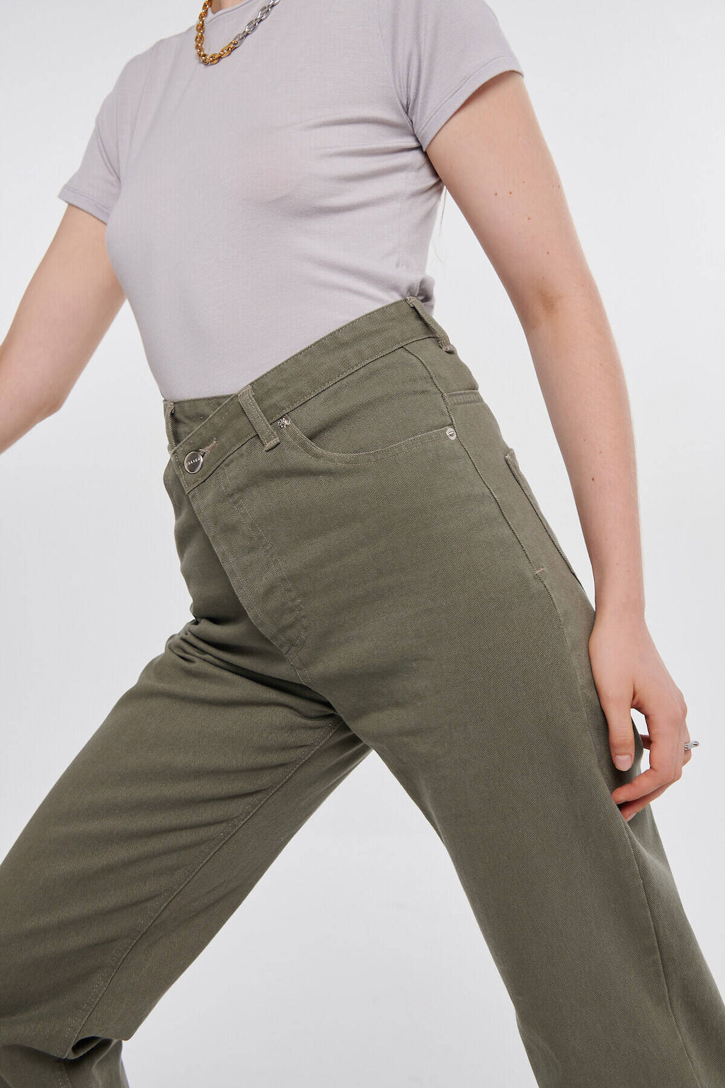 Basic Soft Modal T-SHIRT Logo Grey