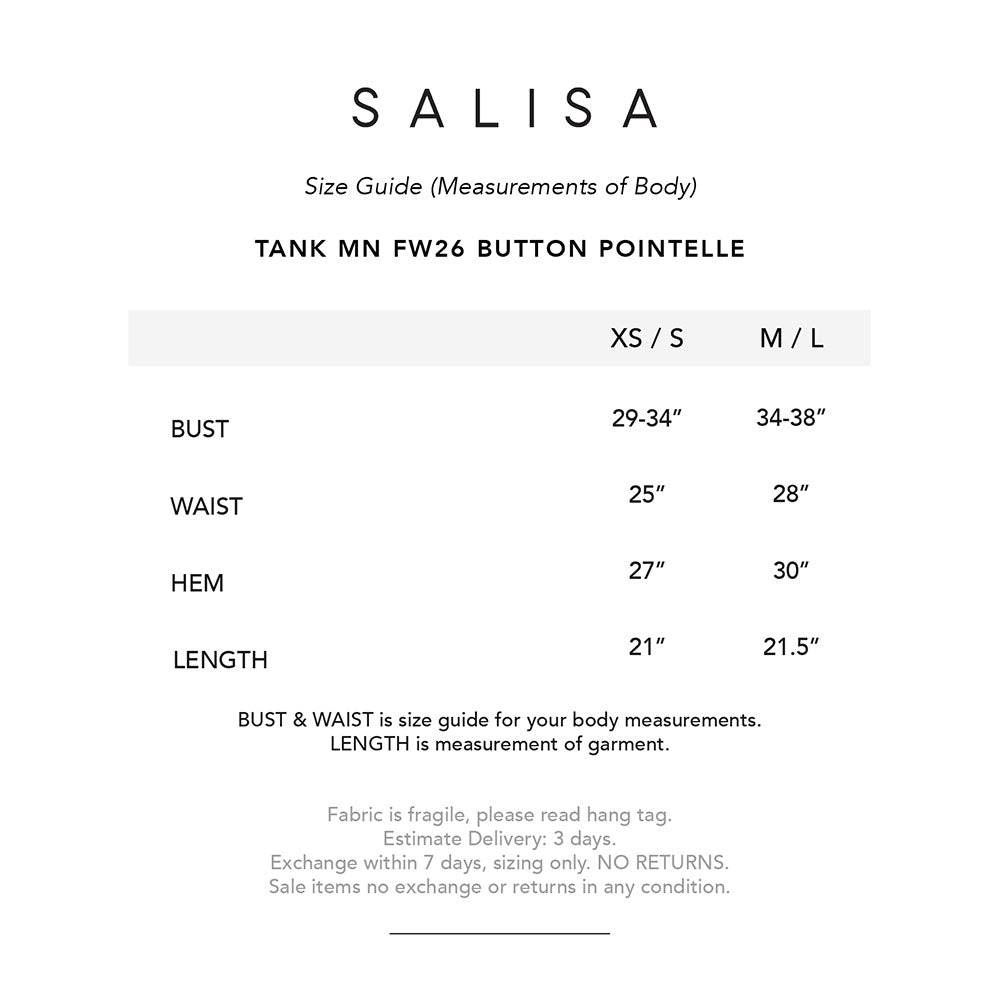 TANK MN FW26 BUTTON Pointelle