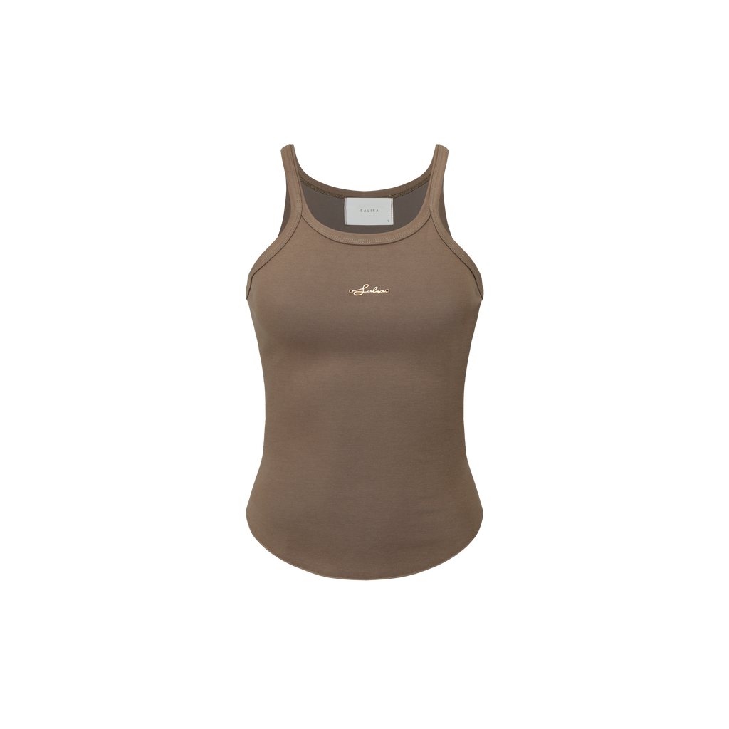 TANK Top LOGO Brown