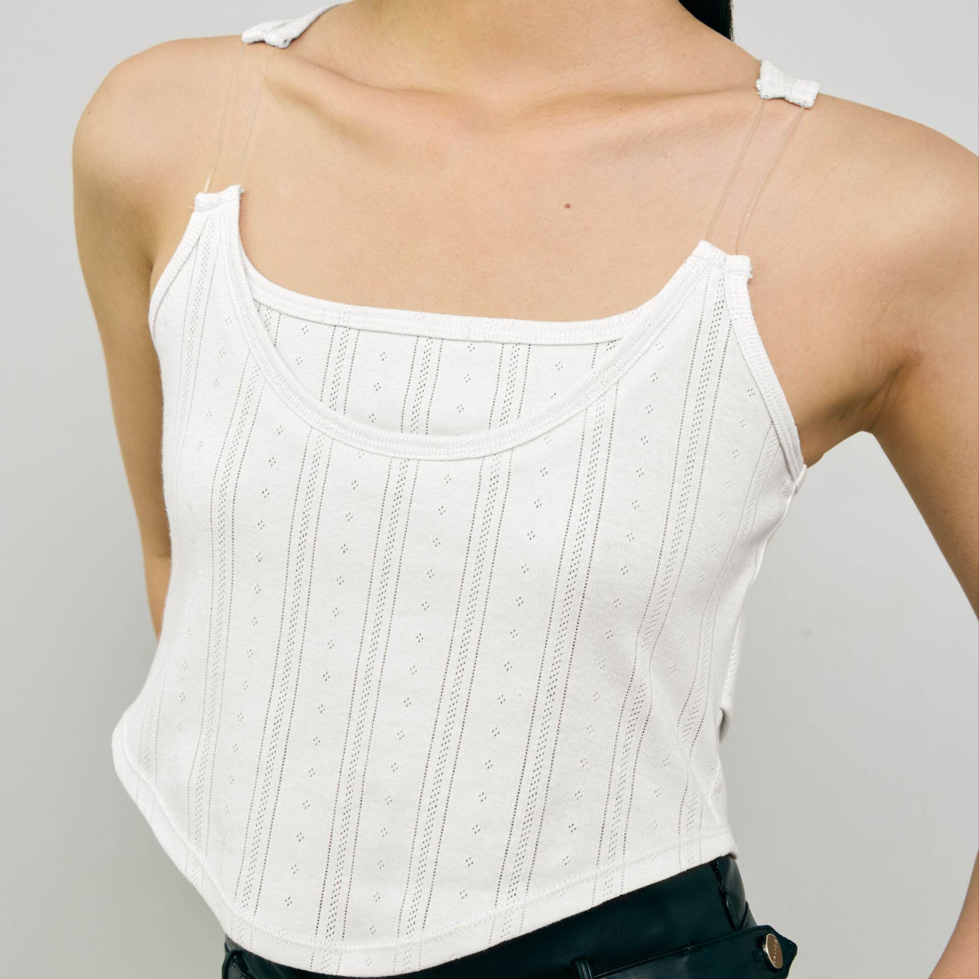 CORSET STRING TANK FW24 White
