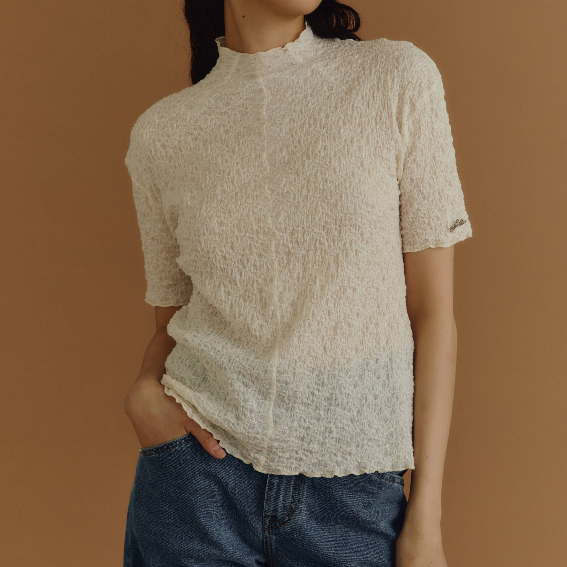 HIGH-NECK BLOUSE PF25