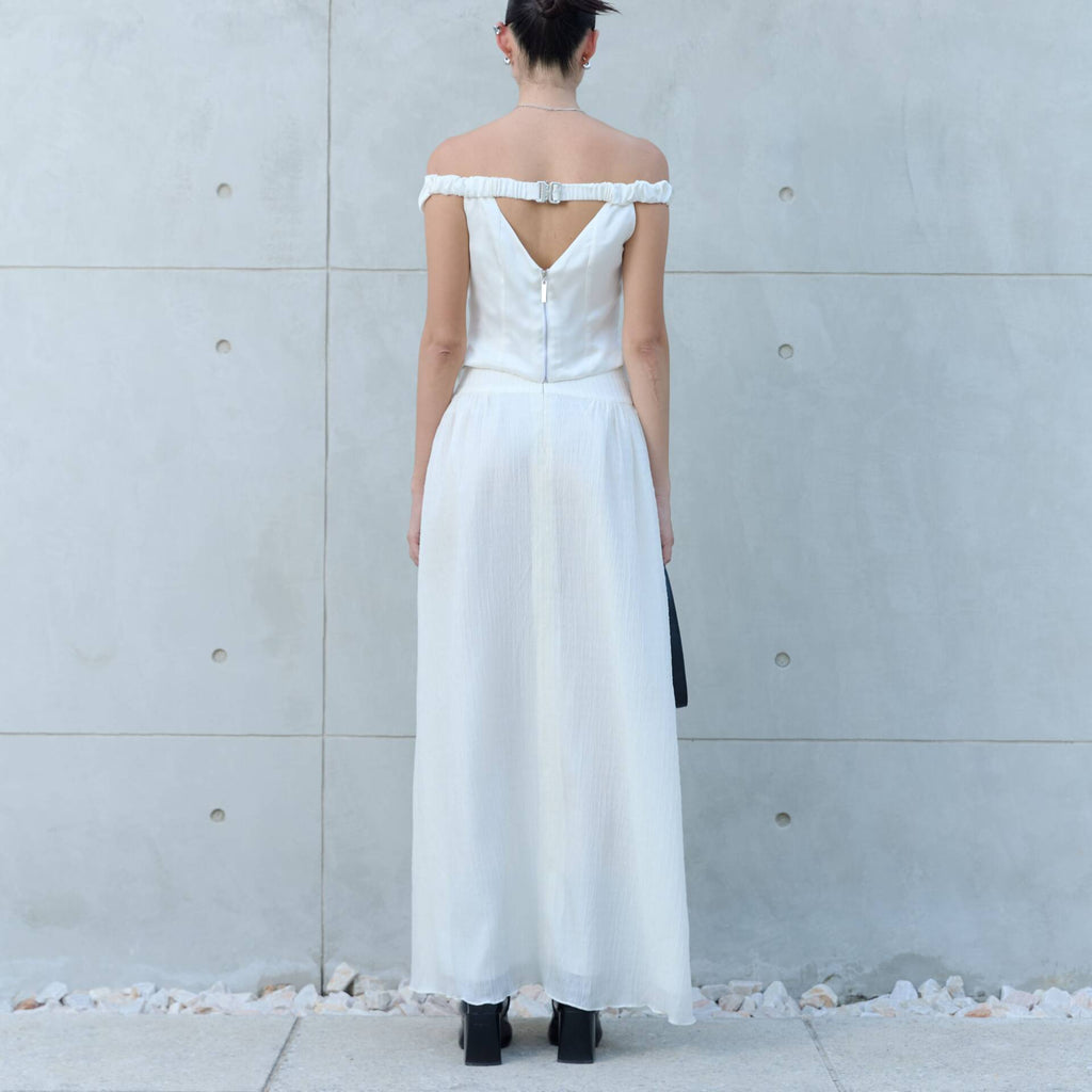 SKIRT RUCHED SS25 (Recycled Texture Fabric)