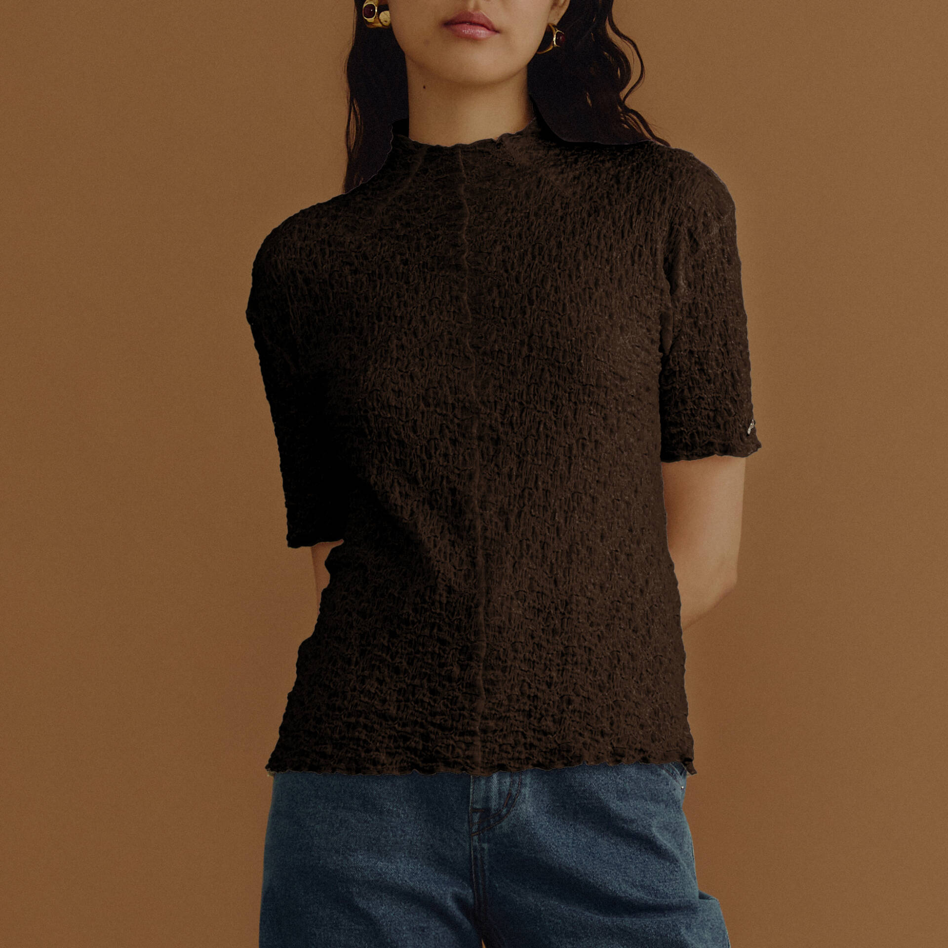 HIGH-NECK BLOUSE PF25