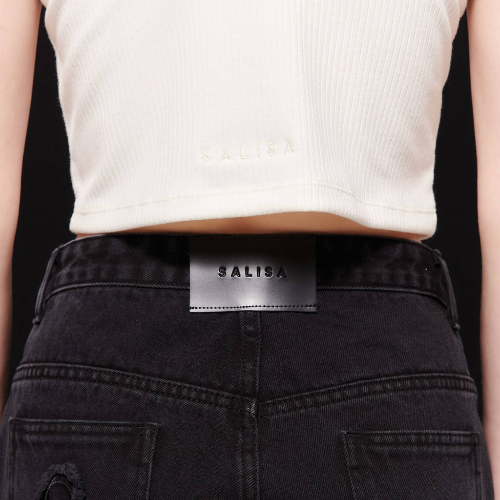 TANK 3 Straps Crop White