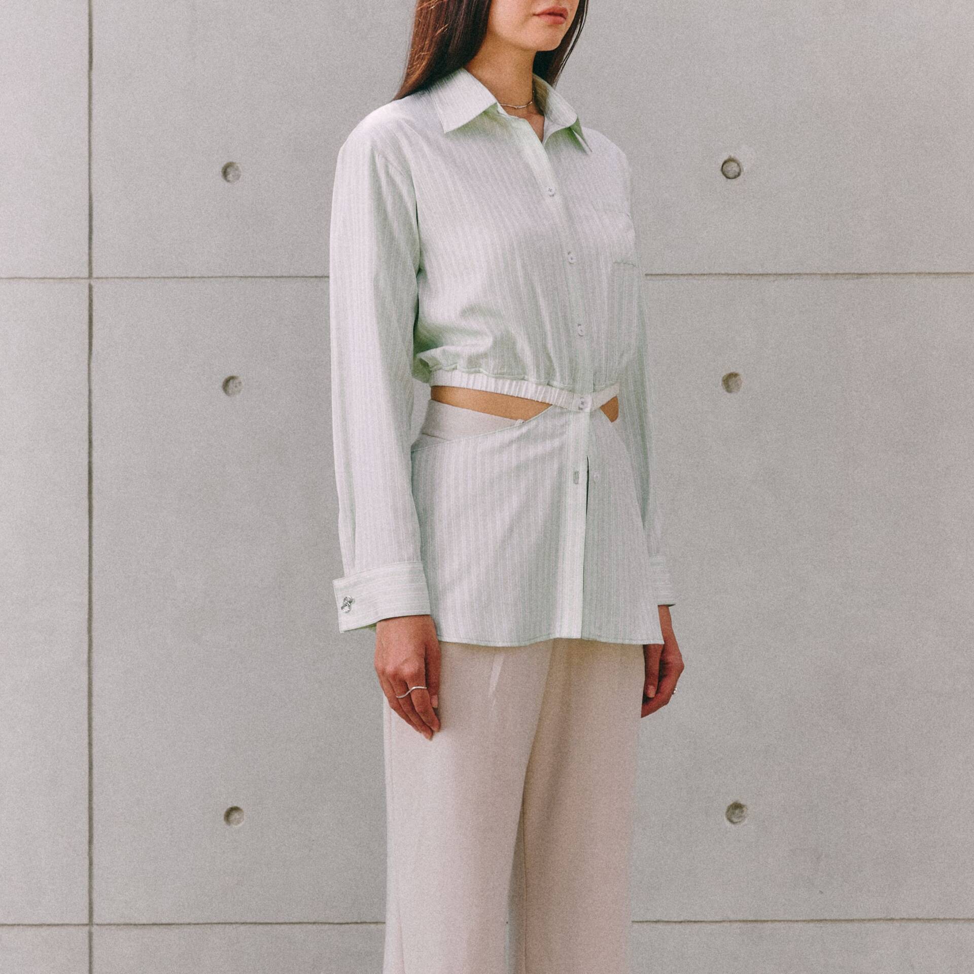 SHIRT CUT-OUT SS25 STRIPED (Removable bottom piece)