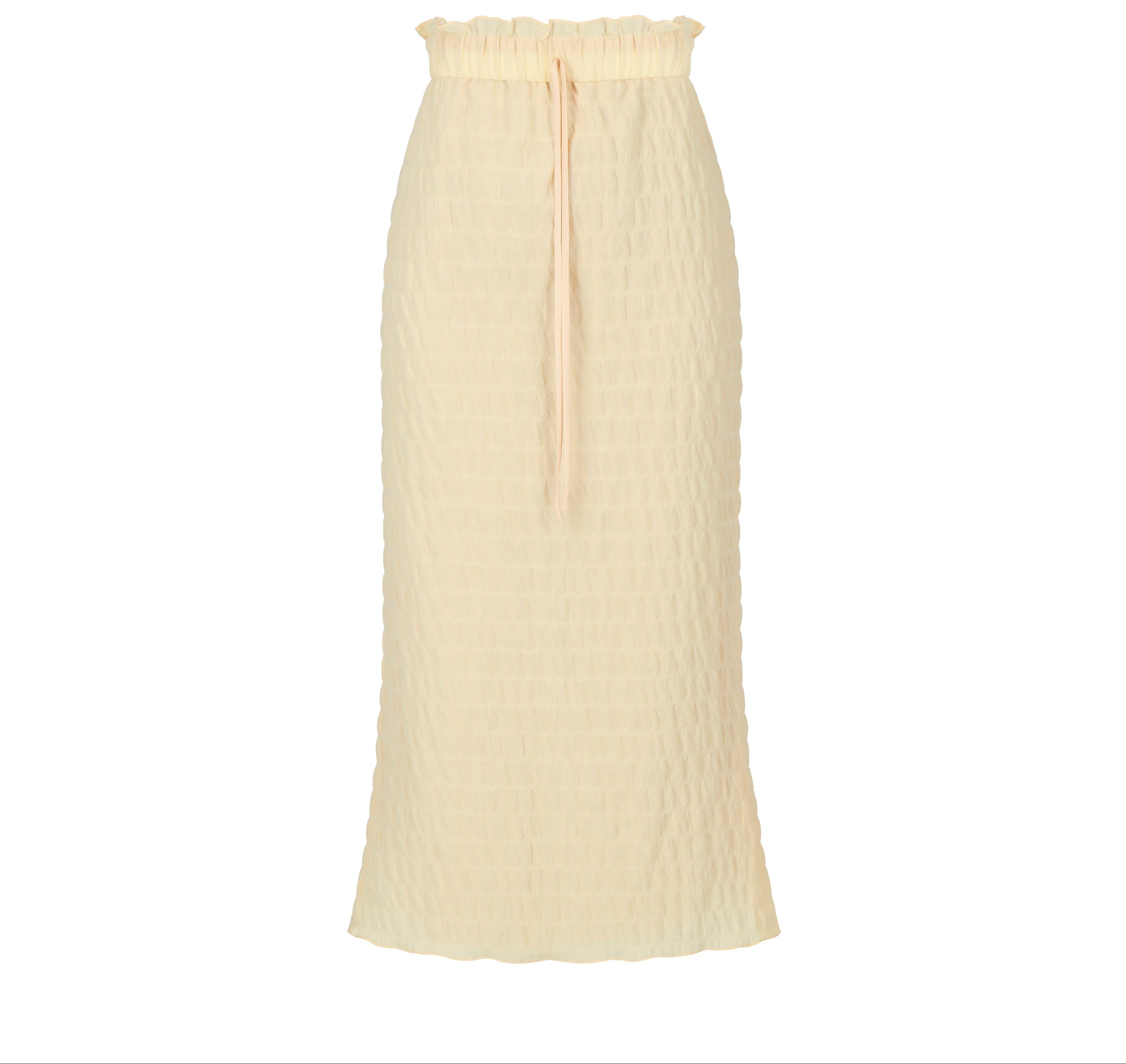 TEA SKIRT PF24 Soft Ruffle Mid-Rise